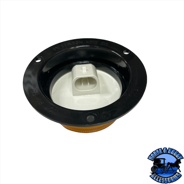 Light Gray M192SA 2.5″ Amber LED Marker/ Clearance, P2, Round, AMP, w/ Side Marker Flange, bulk pack