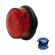 M286R-BT3 1.375" Red LED Marker/ Clearance, PC-Rated Round, Dot XL w/ Auxiliary Function.180 Bullets Saddle Brown