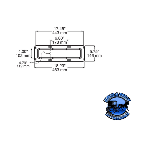 Lavender M360-1 17.45"x5.75" White LED Dome/ Interior, Rectangular, Multi-volt, bulk pack