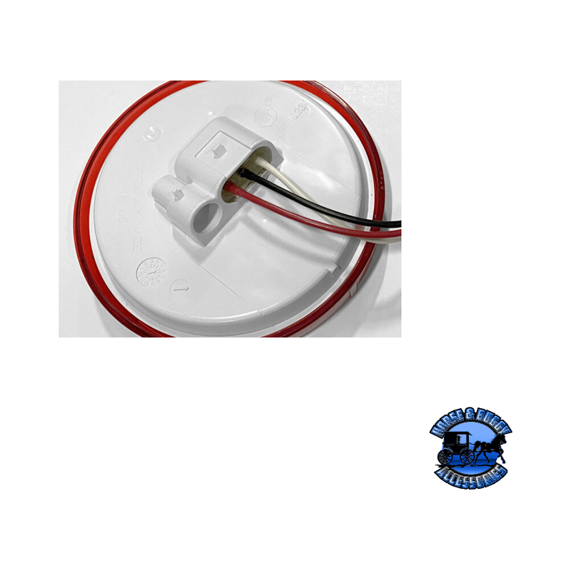 M417R 4" Red LED Stop/Turn/Tail, Round, 36-Diodes, Bulk Pack Light Gray