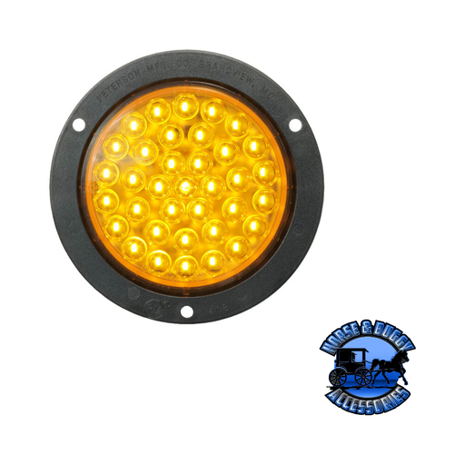 Orange M418TA-P Piranha® LED 4″ Round Amber Rear Turn Signal Light, Flange Mount, Bulk Pack