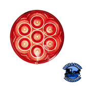 M817R-7 4" Red LED Stop/Turn/Tail, Round, AMP, Grommet-Mount, Bulk Pack Firebrick