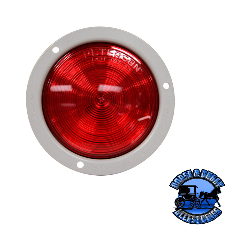 M824R 4" Red LED Stop/Turn/Tail, Round, Single Diode, Flange-Mount Dark Red