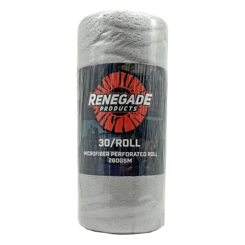 Roll of (30) Premium Microfiber Towels 12X12 POLISHING Light Slate Gray