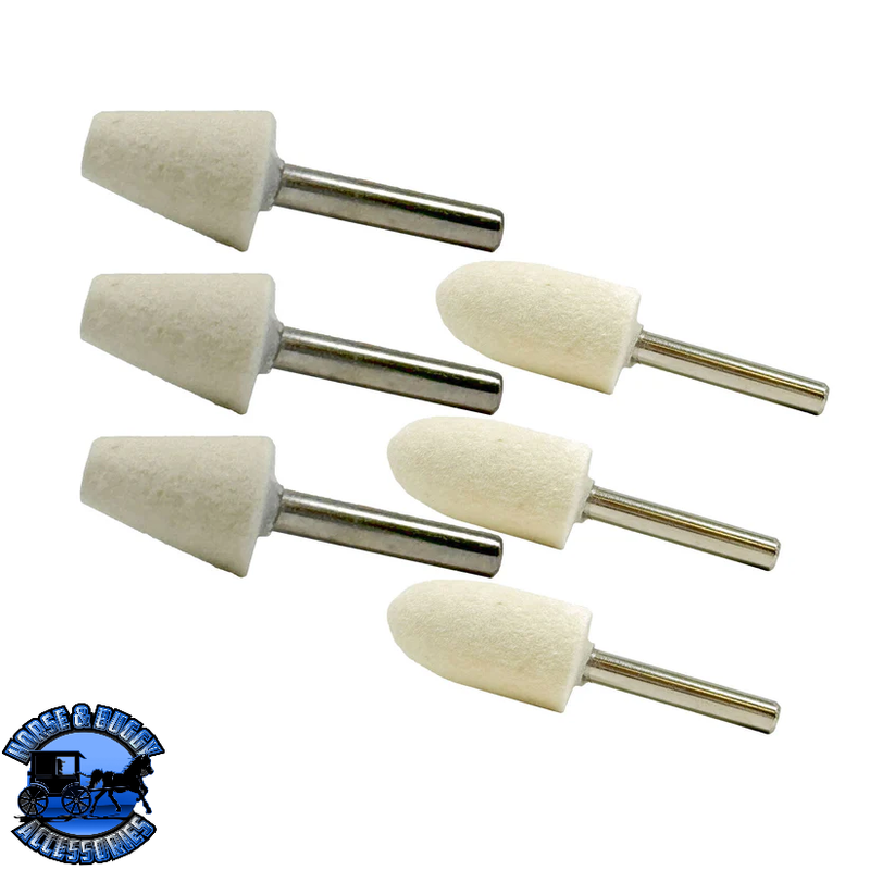 1/4" Felt Polishing Bobs: 12 Pack (Choose Style)
