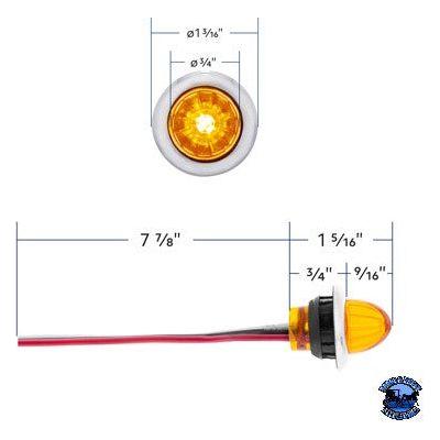 United Pacific 4 LED DUAL FUNCTION MINI WATERMELON LIGHT (CLEARANCE/MARKER) watermelon sealed led Amber/Amber,Red/Red,Amber/Clear,Red/Clear,Blue/Clear,White/Clear Lavender