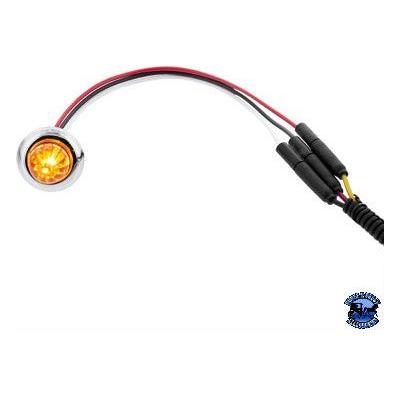 United Pacific 4 LED DUAL FUNCTION MINI WATERMELON LIGHT (CLEARANCE/MARKER) watermelon sealed led Amber/Amber,Red/Red,Amber/Clear,Red/Clear,Blue/Clear,White/Clear Light Gray