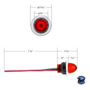 United Pacific 4 LED DUAL FUNCTION MINI WATERMELON LIGHT (CLEARANCE/MARKER) watermelon sealed led Amber/Amber,Red/Red,Amber/Clear,Red/Clear,Blue/Clear,White/Clear Light Gray