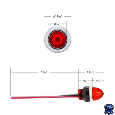 Light Gray United Pacific 4 LED DUAL FUNCTION MINI WATERMELON LIGHT (CLEARANCE/MARKER) watermelon sealed led Amber/Amber,Red/Red,Amber/Clear,Red/Clear,Blue/Clear,White/Clear
