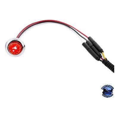 United Pacific 4 LED DUAL FUNCTION MINI WATERMELON LIGHT (CLEARANCE/MARKER) watermelon sealed led Amber/Amber,Red/Red,Amber/Clear,Red/Clear,Blue/Clear,White/Clear Light Gray