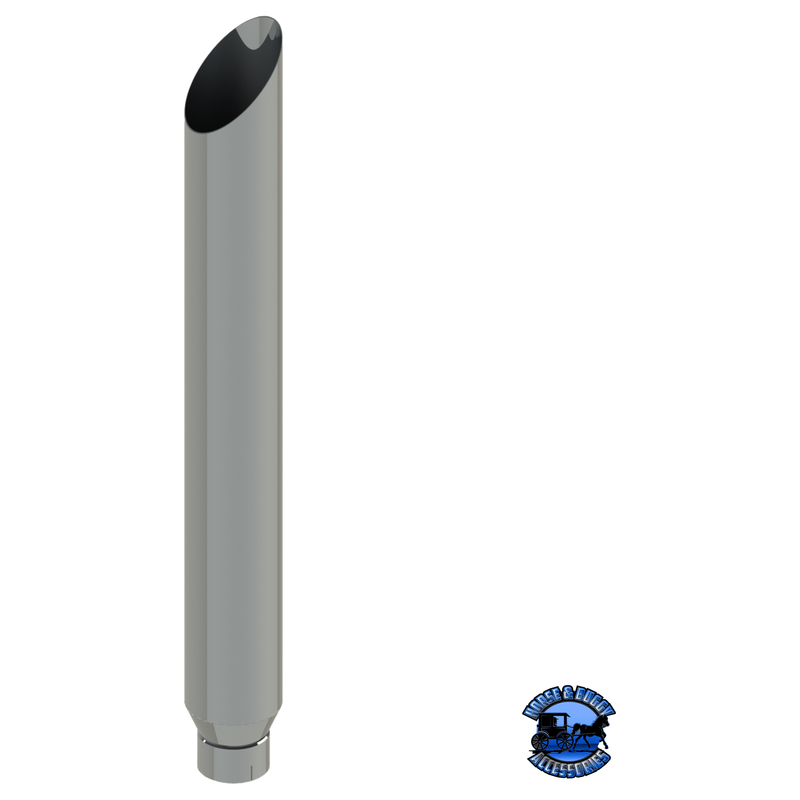 108D-108-1103 8"x108" Mitered Exhaust Stack - Reduced to 5" and Expanded ID Light Slate Gray