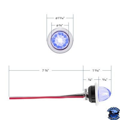 Light Gray United Pacific 4 LED DUAL FUNCTION MINI WATERMELON LIGHT (CLEARANCE/MARKER) watermelon sealed led Amber/Amber,Red/Red,Amber/Clear,Red/Clear,Blue/Clear,White/Clear