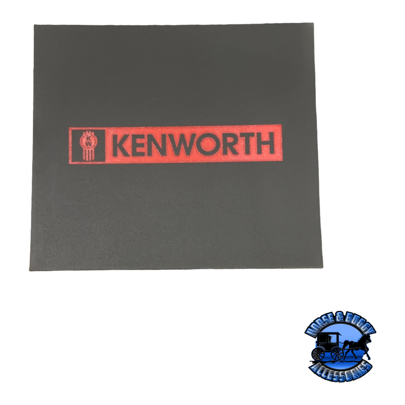 MUD-001614-120 1/4'' KW FRONT FENDER MUDFLAP W/ RED KW LOGO (16'' X 14'') Mud Flap Dim Gray