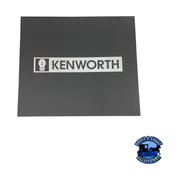 MUD-001614-121 1/4'' KW FRONT FENDER MUDFLAP W/ CHROME KW LOGO (16'' X 14'') mudflap Dark Slate Gray