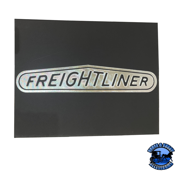 MUD-001814-141 1/4'' FREIGHTLINER FRONT FENDER MUDFLAP W/ CHROME LOGO (18'' X 14'') Dark Slate Gray