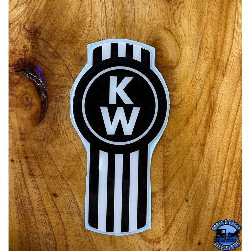 Custom Kenworth Emblem Decal Made In The USA (Choose Color) Emblems New Style Black/White Sienna