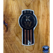 Custom Kenworth Emblem Decal Made In The USA (Choose Color) Emblems New Style Dark Gray/Chrome Sienna