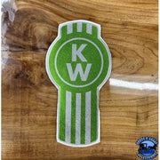 Custom Kenworth Emblem Decal Made In The USA (Choose Color) Emblems New Style Metallic Lime Green/Silver Sienna