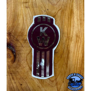 Custom Kenworth Emblem Decal Made In The USA (Choose Color) Emblems New Style Plum/Chrome Sienna