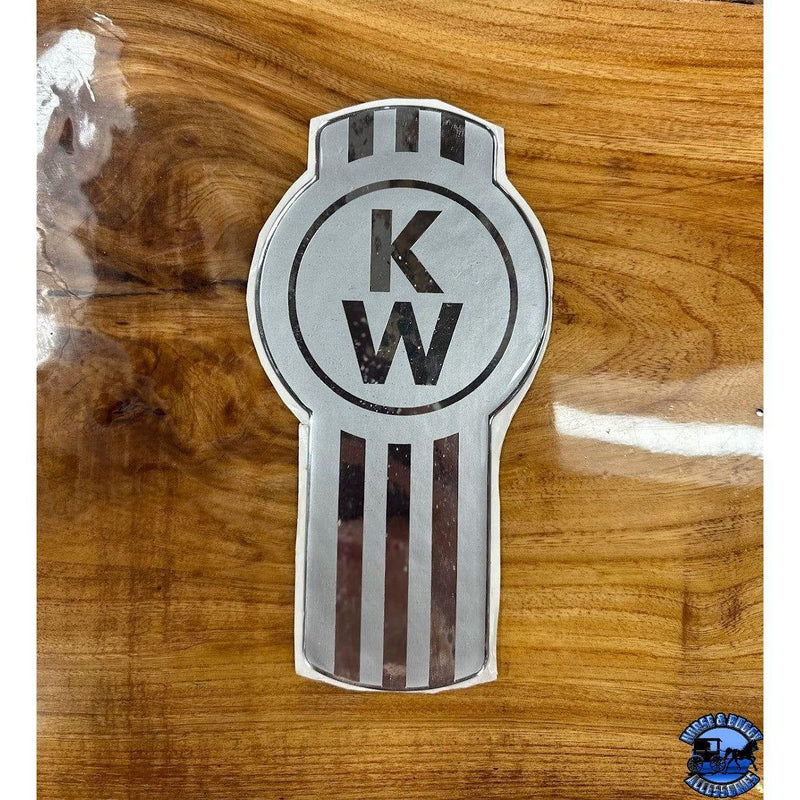 Custom Kenworth Emblem Decal Made In The USA (Choose Color) Emblems New Style Silver/Chrome Sienna