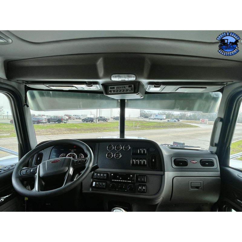 Peterbilt 10"x7" Rollin Low Reverse Bow Tie Drop Visor #1020 PETERBILT VISOR Dark Slate Gray