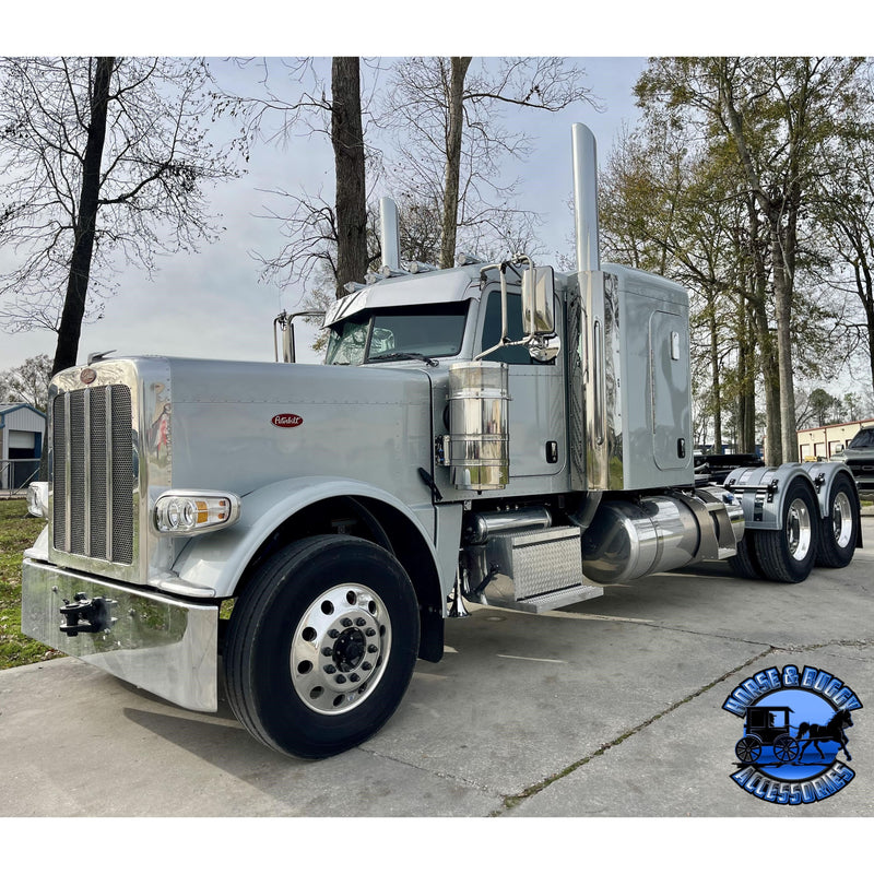 Peterbilt 10"x7" Rollin Low Reverse Bow Tie Drop Visor #1020 PETERBILT VISOR Dark Gray