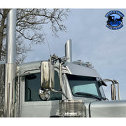 Peterbilt 10"x7" Rollin Low Reverse Bow Tie Drop Visor #1020 PETERBILT VISOR Gray