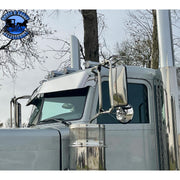 Peterbilt 10"x7" Rollin Low Reverse Bow Tie Drop Visor #1020 PETERBILT VISOR Light Slate Gray