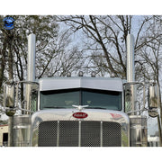 Peterbilt 10"x7" Rollin Low Reverse Bow Tie Drop Visor #1020 PETERBILT VISOR Gray