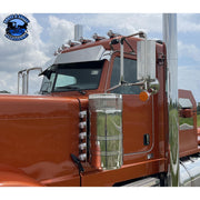 Peterbilt 10"x7" Rollin Low Reverse Bow Tie Drop Visor #1020 PETERBILT VISOR Saddle Brown