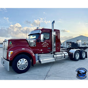 Rollin Low 12" Straight Visor (Kenworth T680, T880, W990) (Peterbilt 567, 579, 589)  #3002 PETERBILT VISOR Light Steel Blue