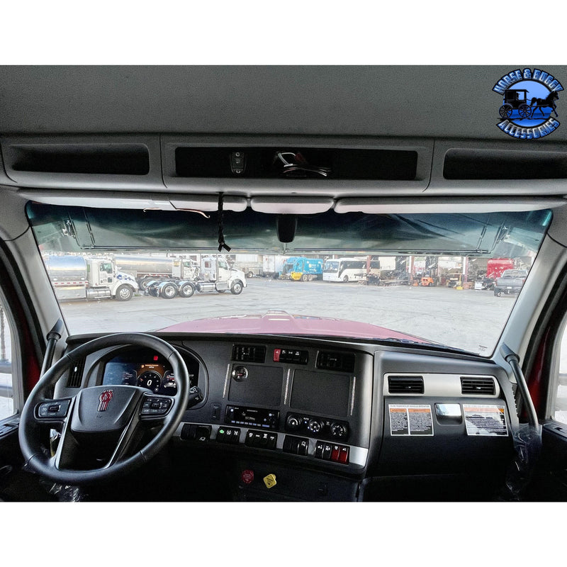 Rollin Low 12" Straight Visor (Kenworth T680, T880, W990) (Peterbilt 567, 579, 589)  #3002 PETERBILT VISOR Dark Slate Gray