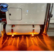 Stainless fuel tank watermelon light bracket (4" wide) fits-26" Peterbilt fuel tanks #SS-1032 (Sold in pairs) watermelon Dark Gray