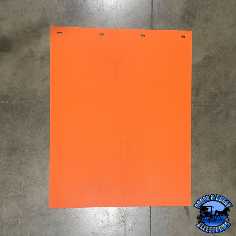 MUD-182430-100 1/4'' ORANGE PLASTIC MUDFLAP (24'' X 30'') Smooth Sienna