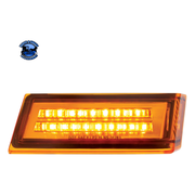 35 LED SEQUENTIAL TURN SIGNAL LIGHT FOR 2018-2024 FREIGHTLINER CASCADIA - AMBER LED/AMBER LENS (Choose Side) TURN SIGNAL Passenger's Side Saddle Brown