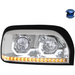 Gray PROJECTION HEADLIGHT WITH LED TURN SIGNAL & LIGHT BAR FOR FREIGHTLINER CENTURY (Choose Color) (Choose Side) HEADLIGHT Chrome / Passenger's Side