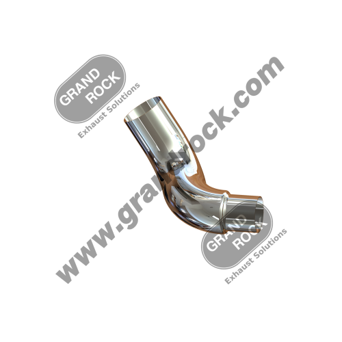 PB6-13059LC  6"2-BEND OD/R5"OD PIPE LEFT CHR