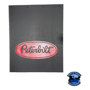 3/8'' BLACK RUBBER MUDFLAP W/ PETE  LOGO (24'' X 30'') CHOOSE COLOR Mud Flap 3/8'' BLACK RUBBER MUDFLAP W/ PETE RED LOGO (24'' X 30'') Dim Gray