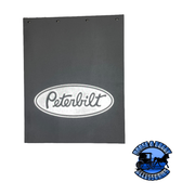 3/8'' BLACK RUBBER MUDFLAP W/ PETE  LOGO (24'' X 30'') CHOOSE COLOR Mud Flap 3/8'' BLACK RUBBER MUDFLAP W/ PETE SILVER LOGO (24'' X 30'') Dark Slate Gray
