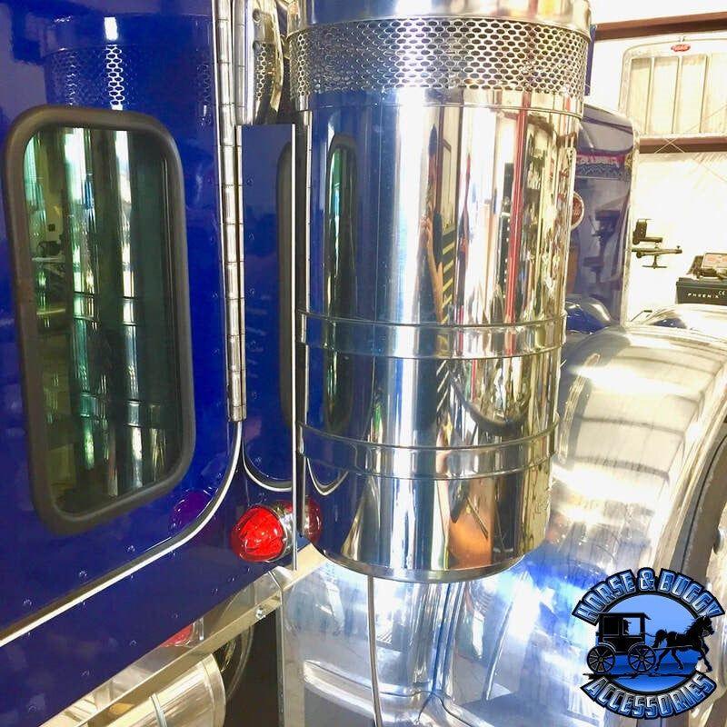 Rear Peterbilt Watermelon Air Cleaner Bar (Sold in Pairs) (fits 15" breathers) #1710 AIR CLEANER BRACKET Dark Slate Gray