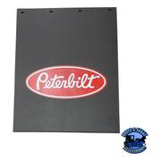 3/8'' BLACK RUBBER MUDFLAP W/ PETE  LOGO (24'' X 30'') CHOOSE COLOR Mud Flap 3/8'' BLACK MUDFLAP PETE W/ WHITE / RED 2 COLOR LOGO Dark Slate Gray