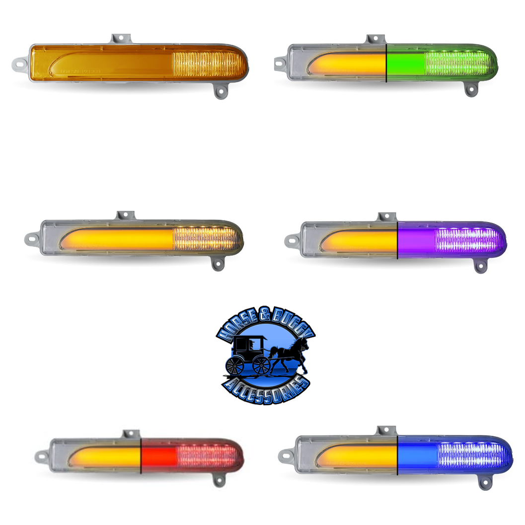 Peterbilt 389 Headlight Turn Signal LED Lights (Choose Color) — The Chrome Shop