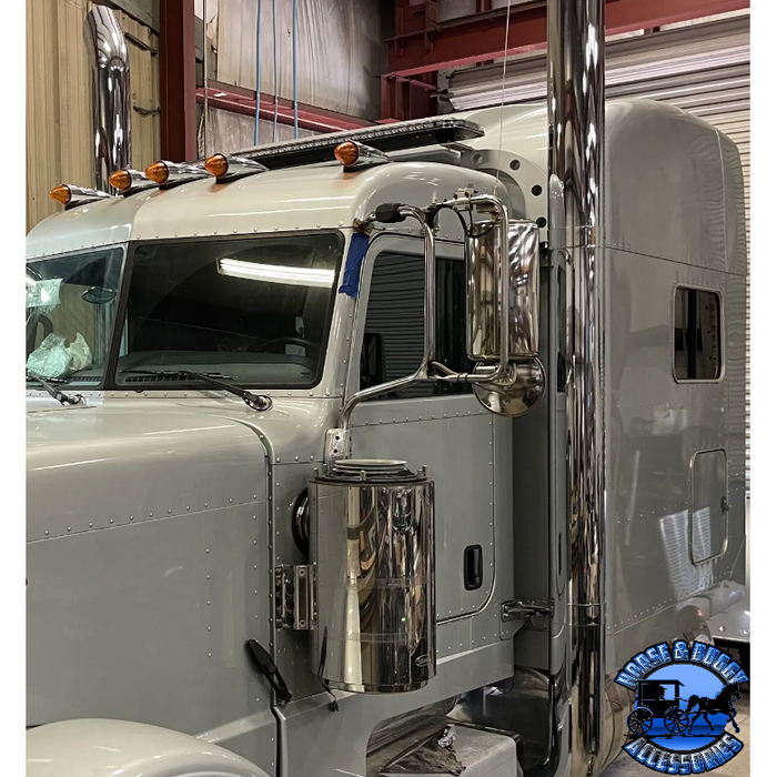 Strobe light bar brackets, for Peterbilt 379/389 (high rise,raised roo ...