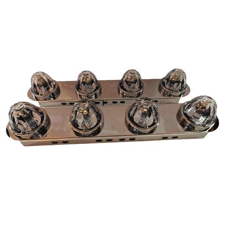 SS-1725 FRONT KENWORTH RADIUS STYLE BRACKET 15" AIR CLEANER (SOLD IN PAIRS) (Lights not included) air cleaner Dim Gray