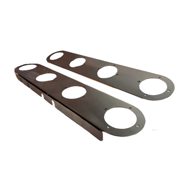 SS-1712 FRONT PETERBILT RADIUS STYLE BRACKET (15" AIR CLEANER) (SOLD IN PAIRS) (Lights not included) AIR CLEANER Dim Gray