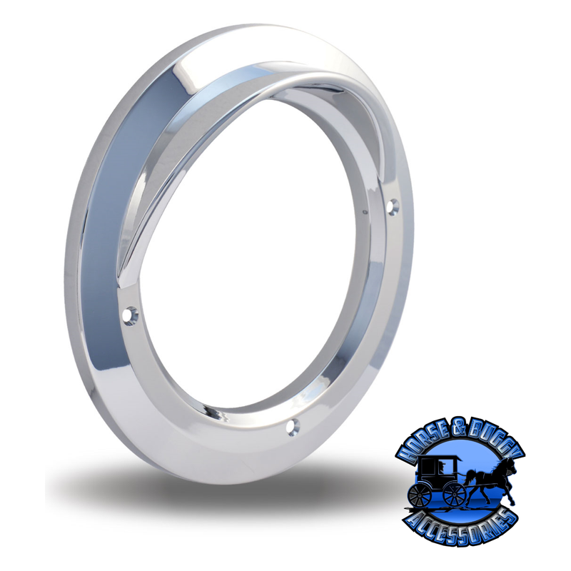 TBEZ-4CH 4″ Screw On Round Bezel with Visor & Lip – Chrome ABS Plastic (DISCONTUIED) light bezel Gray