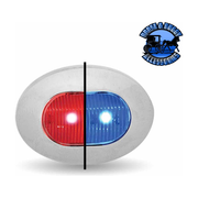 3/4" Trux Dual Revolution LEDs (Choose Color and Style) 3/4" Light 3/4″ Red to Blue Oval – 2 Diodes Light Gray