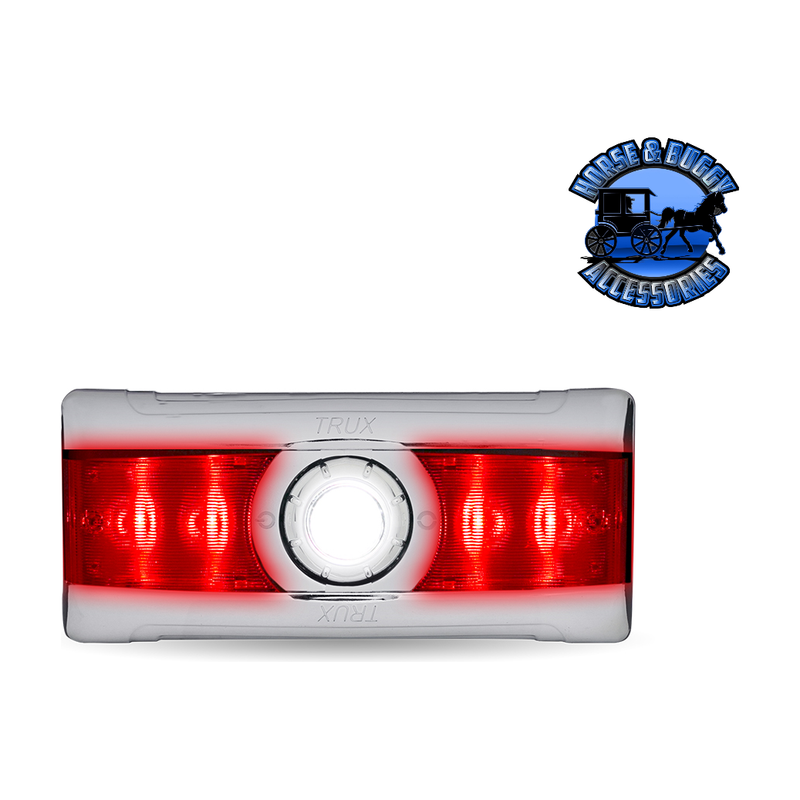 Trux LED Interior Projector Dome & Map Cab Light for Peterbilt - 9 Diodes (Choose Color) Chrome,Black Gray