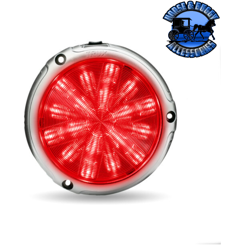 Trux LED Interior Projector Dome Cab Light for Peterbilt - 18 Diodes (Choose Color) CAB LIGHT Chrome,Black Firebrick
