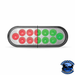 Gray 6" Oval Trux Dual Revolution LEDs (Choose Color) DUAL REVOLUTION Red to Green